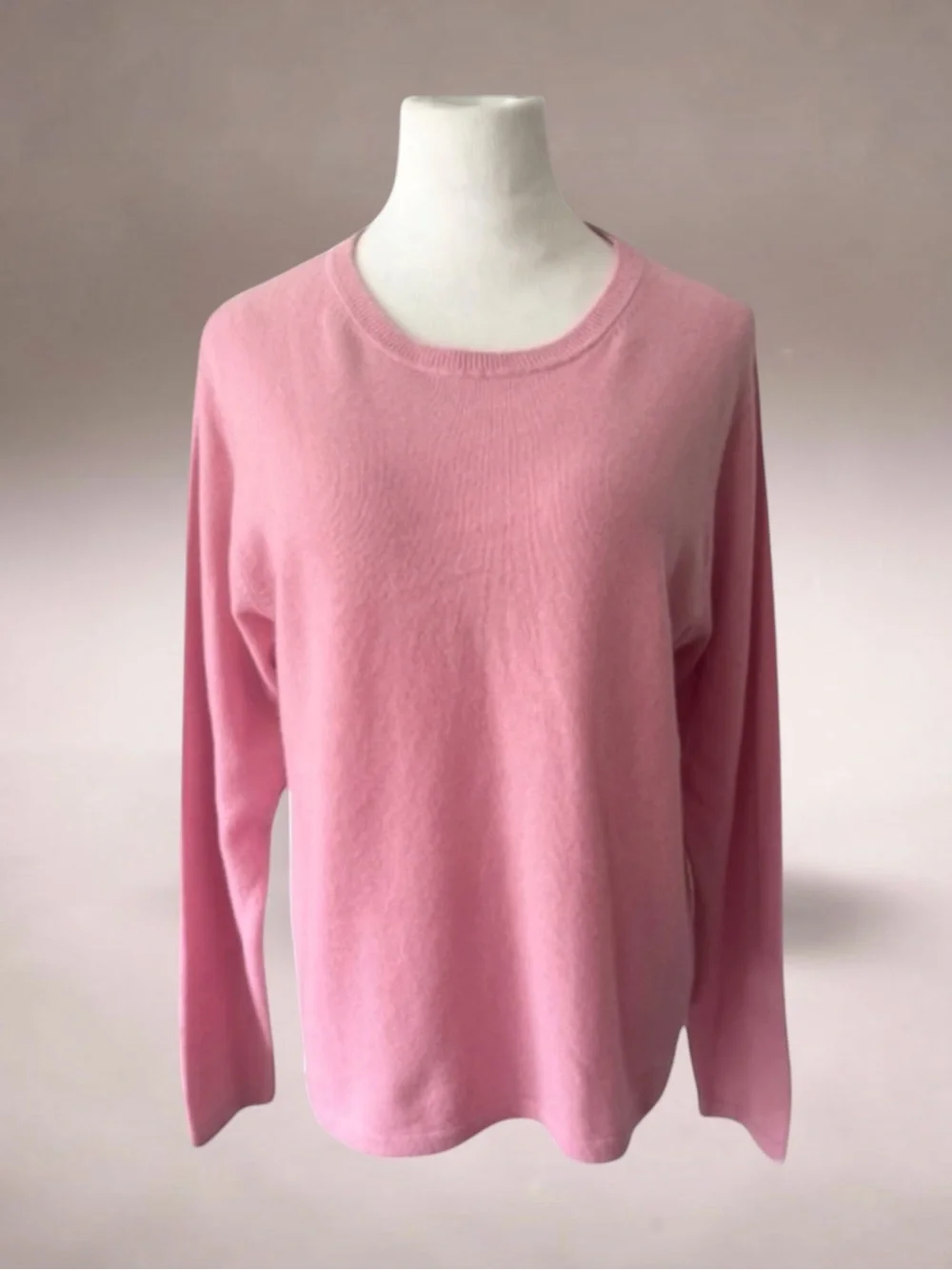 Kirkland Signature 2-Ply 100% Cashmere Pink Sweater Size XL
